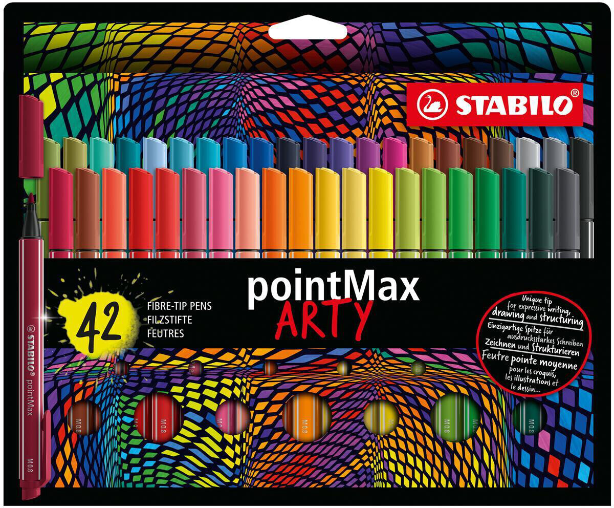Feutres Coloriage Adulte STABILO Pen 68 - Etui carton ARTY de 30 Feutres  Dessin, Feutre Pointe Moyenne - Gamme ARTY