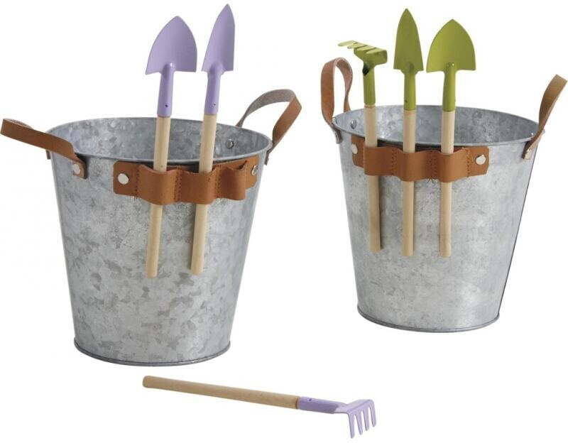 Aubry Gaspard Cache-pot en zinc avec accessoires