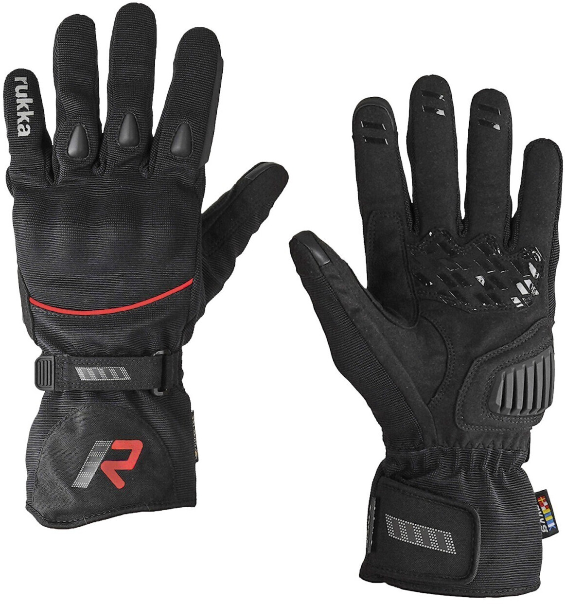 Photos - Motorcycle Gloves Rukka Virium 2.0 GTX black/red 