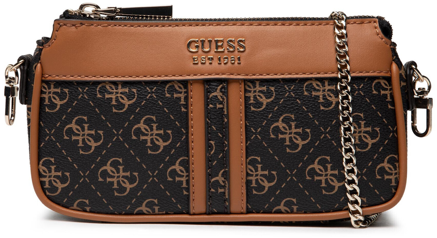 Guess Kasinta Double Zip Pouch (HWSG8405700) dark brown