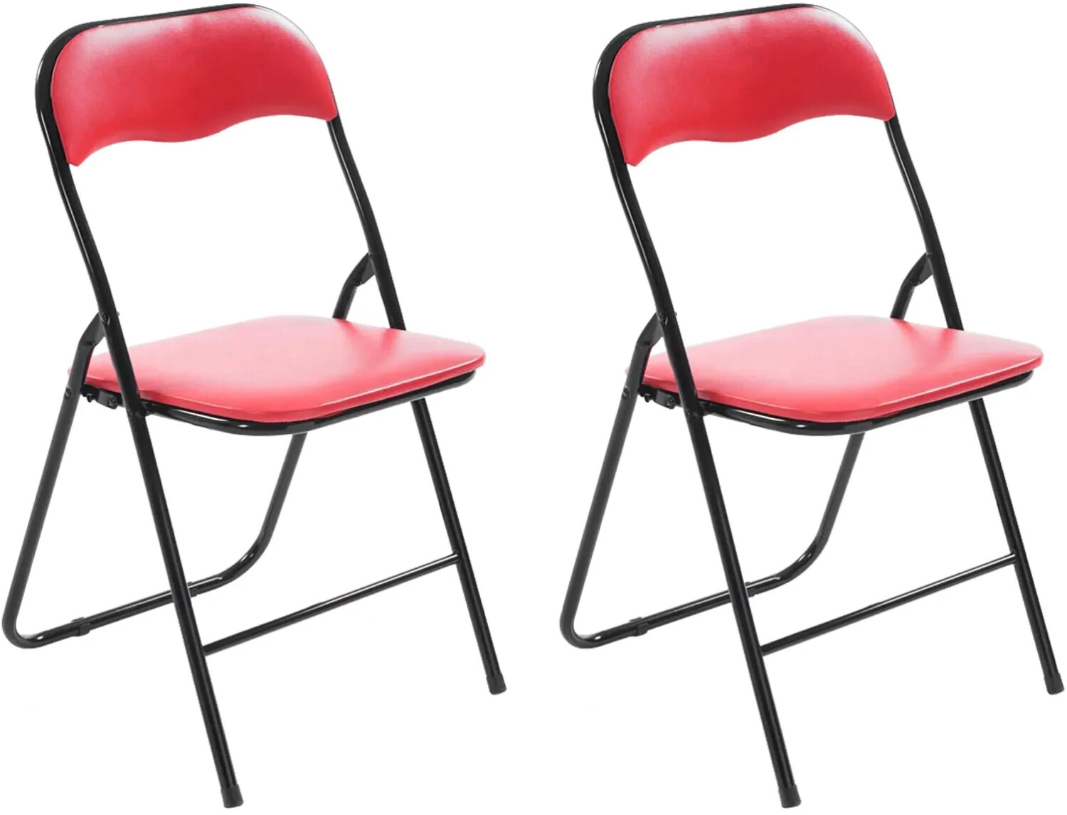 CLP Set of 2 Folding Chair Felix red/black