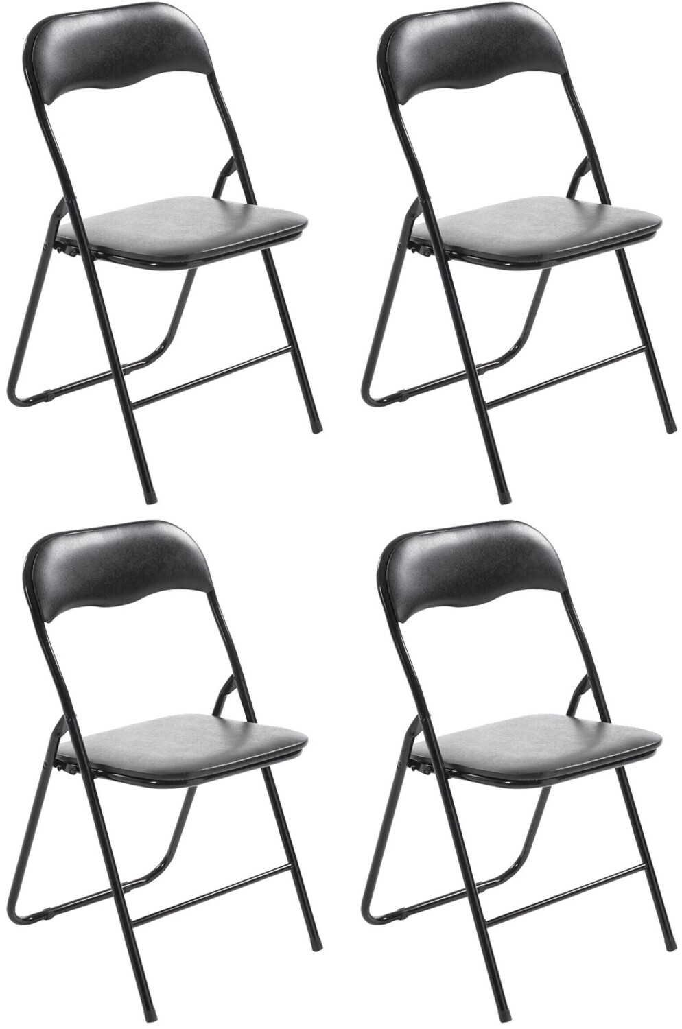 CLP Set of 4 Folding Chair Felix black/black