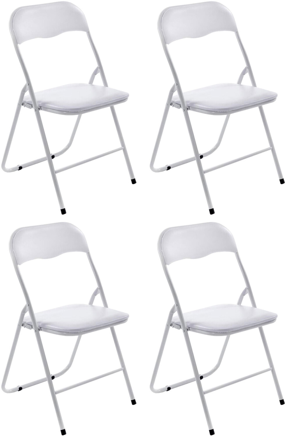 CLP Set of 4 Folding Chair Felix white/white
