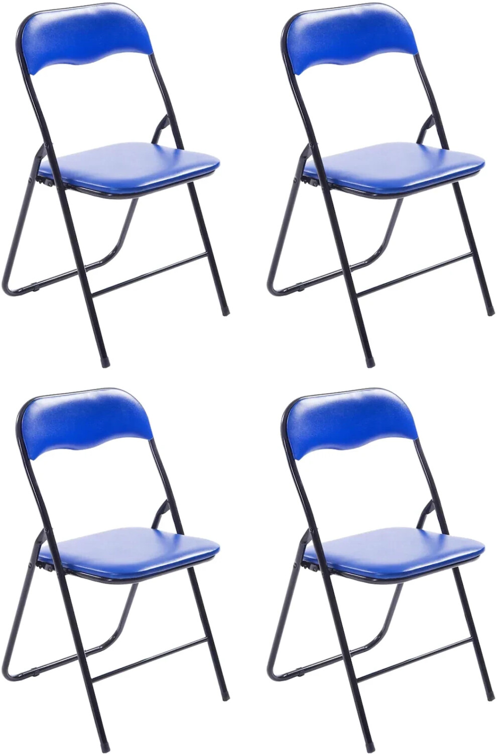 CLP Set of 4 Folding Chair Felix blue/black