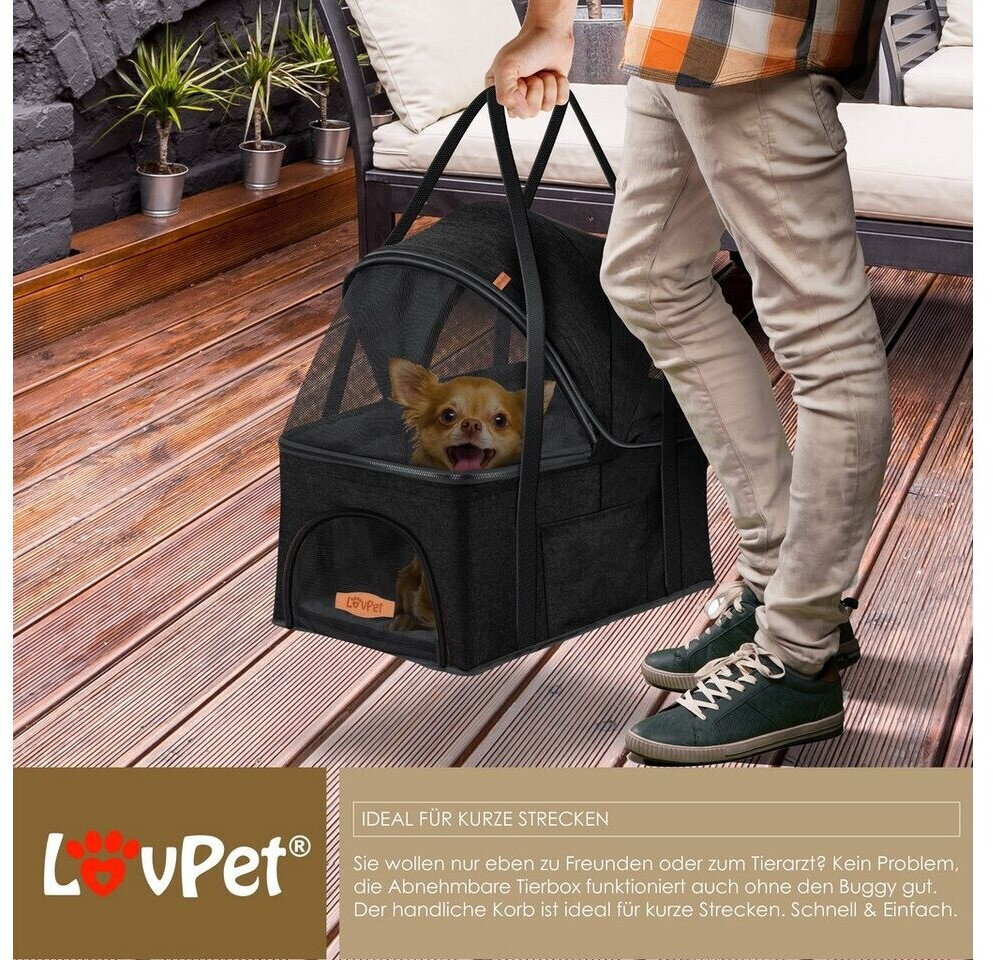 Lovpet Poussette pour chien Black Lovpet Poussette pour chien Black