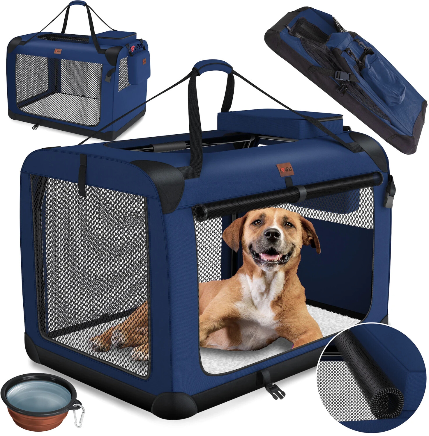 Lovpet Pet Transport Box L Navy Blue
