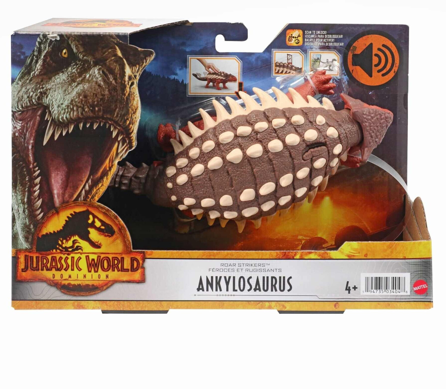 Buy Mattel Jurassic World Dominion Roar Strikers Ankylosaurus