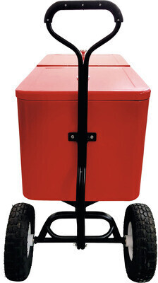 AXI Retro Getränkekühler Rot, Bollerwagen / Kühlwagen / Kühler mit Rollen  - 76 liter