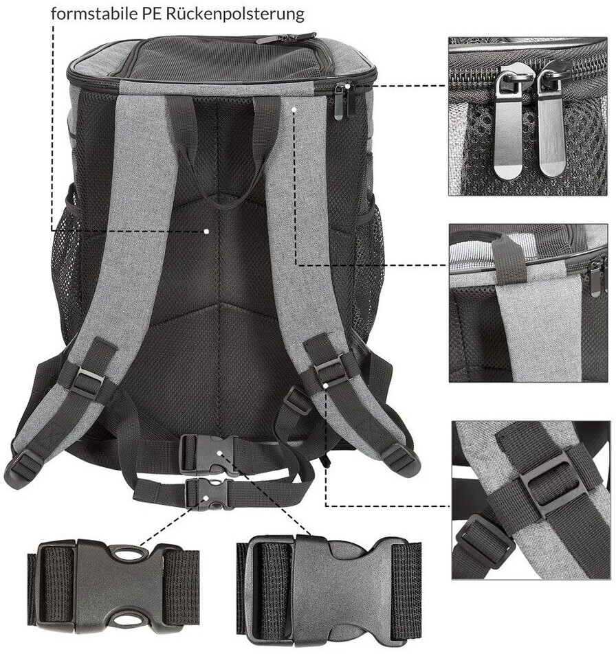 Cadoca Sac à dos pour chien Grey Cadoca Sac à dos pour chien Grey