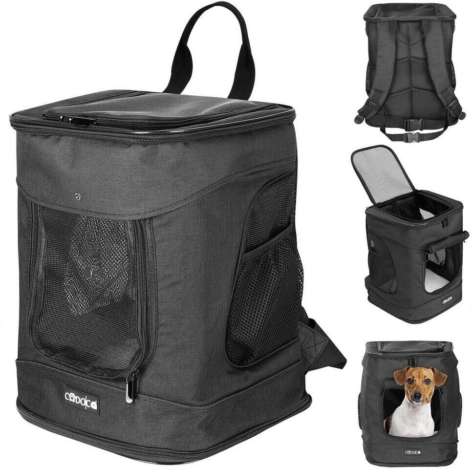 Cadoca Pet Backpack up to 12kg Black