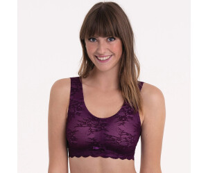 Anita Women's Essential Lace Bralette 5400 - Comfy Wire-Free Bra With Removable Pads, Wide Straps (Black, 2XL) - View #3
