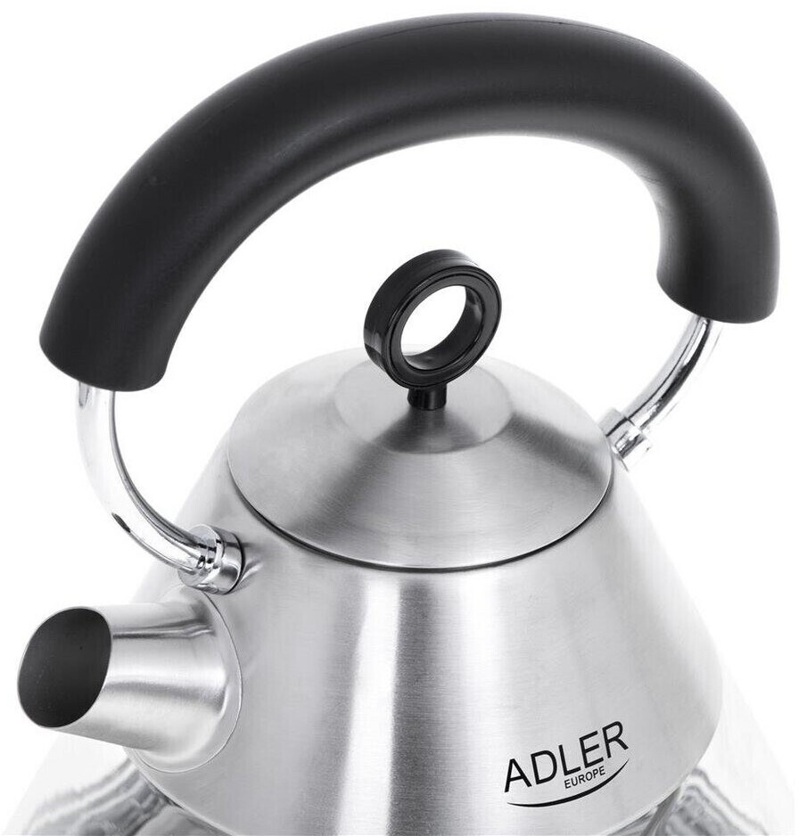 Adler ad 1282 bouilloire électrique en verre 1,5 litre, intérieur éclairé,  sans fil 2200w ADLER Pas Cher 