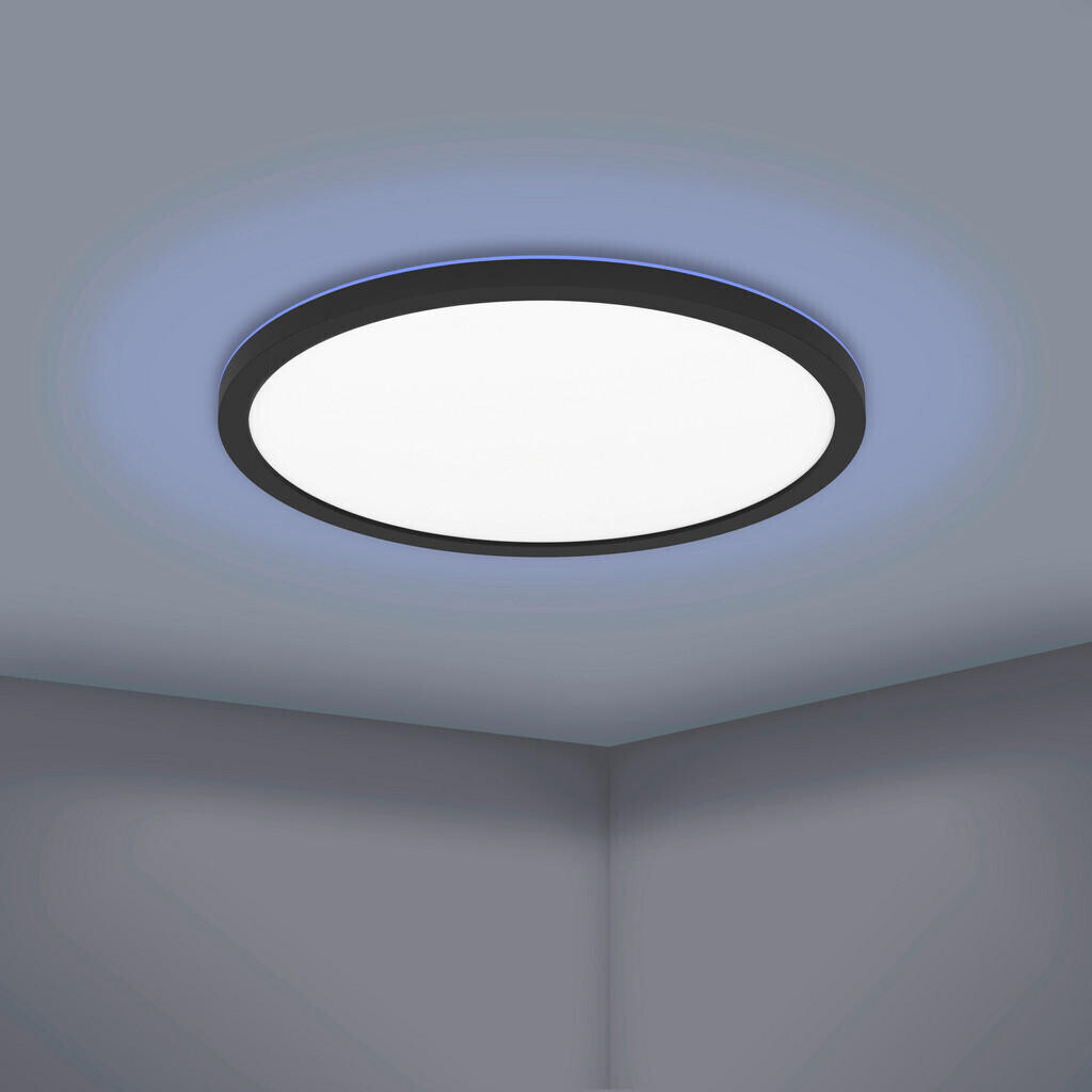 Eglo LED Panel Rovito bei rund 420mm € ab 165W/2200lm 83,86 Preisvergleich Schwarz/Weiß 