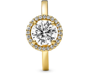Pandora halo ring gold on sale