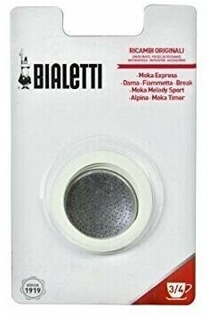 BIALETTI Joint + filtre cafetière à l'italienne 800412 - Blanc pas cher 