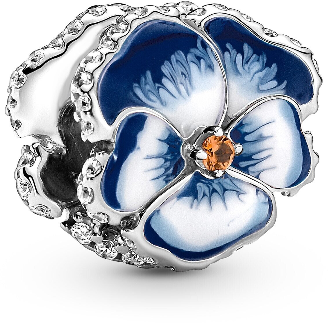 Pandora Blue Pansy Flower Charm (790777C02)