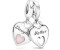 Pandora Double Heart Split Dangle Charm (799187C01)
