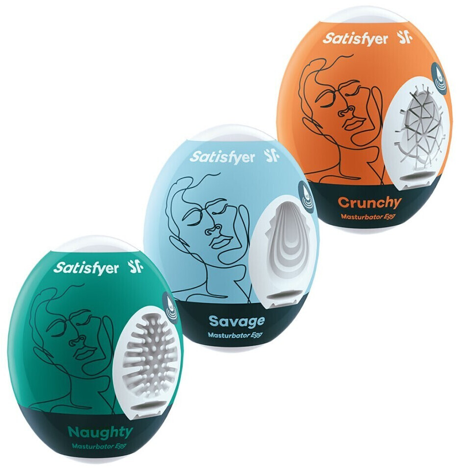 Satisfyer Masturbator Egg Set 3 pcs (Naughty, Savage, Chrunchy)