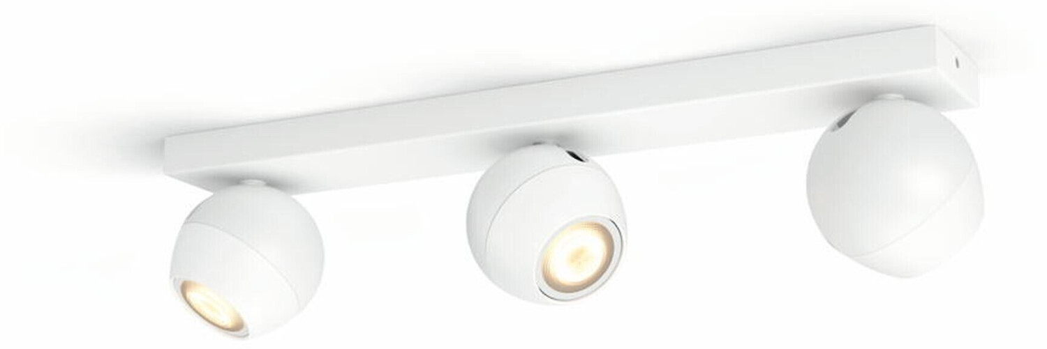 Philips Hue White & Ambiance LED Buckram blanc 3x5W/1050lm GU10