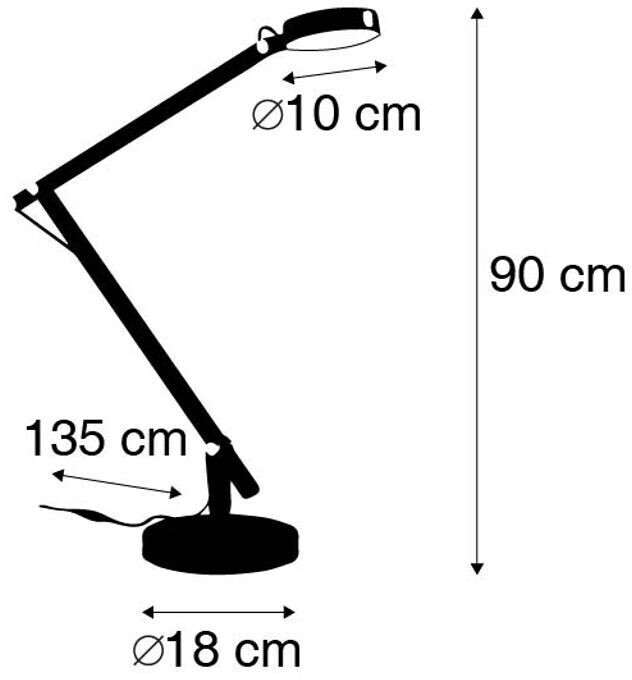 Trio LED Tischleuchte Schwarz € (527920102) bei 67,89 Preisvergleich 5W/500lm | ab schwenkbar