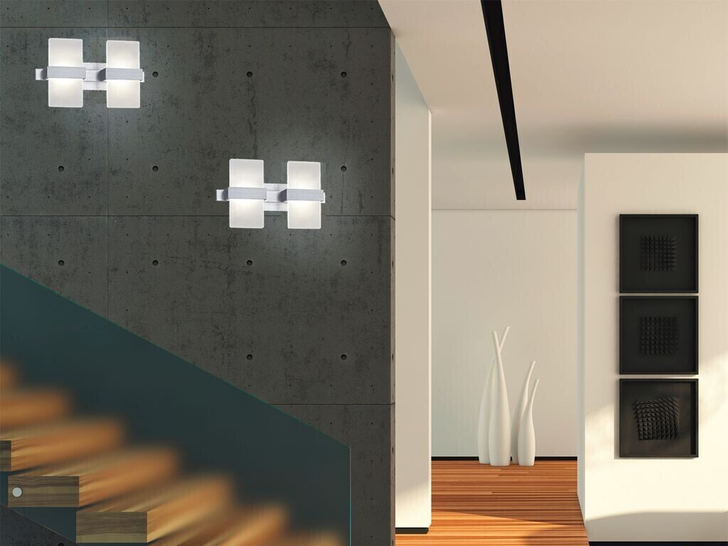 Trio LED Wandleuchte Aluminium-Gebürstet/Weiß ab 69,48 Preisvergleich 2x4,5W/860lm (274670205) | € bei
