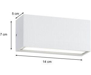 Trio LED Wandleuchte Weiß-Matt bei IP65 33,79 | Preisvergleich (226960231) 10W/800lm ab €