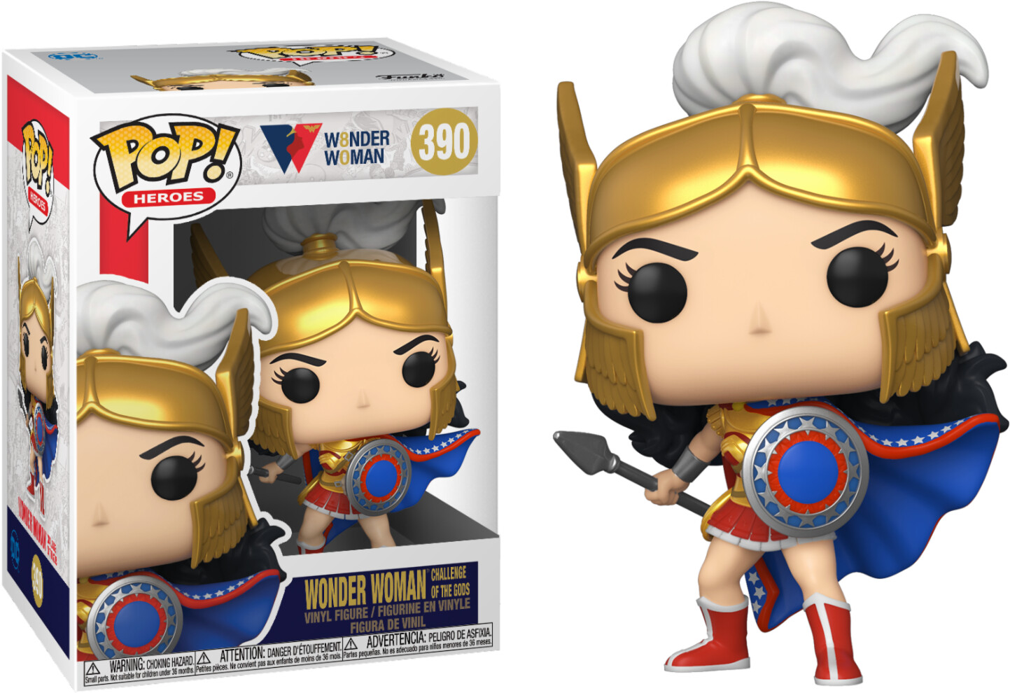 FUNKO POP Heroes: WW 80th - Death Metal Wonder Woman (Brilla en la osc