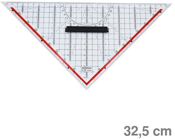 Rumold Drawing triangle 32,5cm (1058) transparent