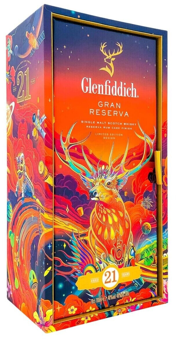 Glenfiddich 21 Years Chinese New year Edition Lunar Rlon Wang Rum Cask Finish 0,7l 40% +Box