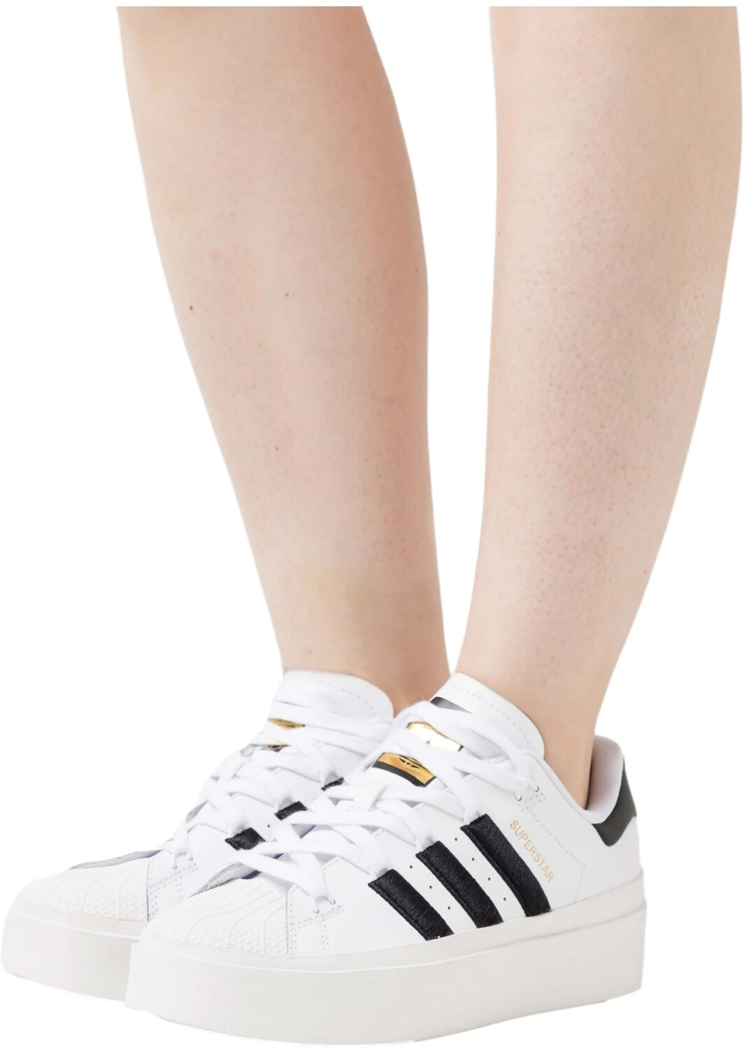 Adidas originals superstar white / black / gold femme top
