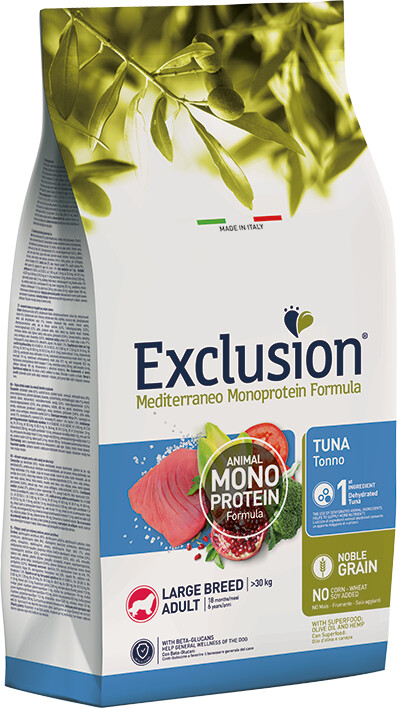 Exclusion Dog Mediterraneo Adult Large Breed Tuna (12Kg)