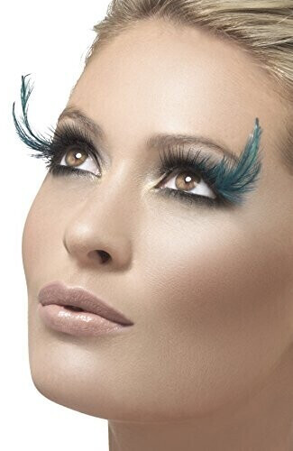 Smiffy's Faux-cils plumes verts