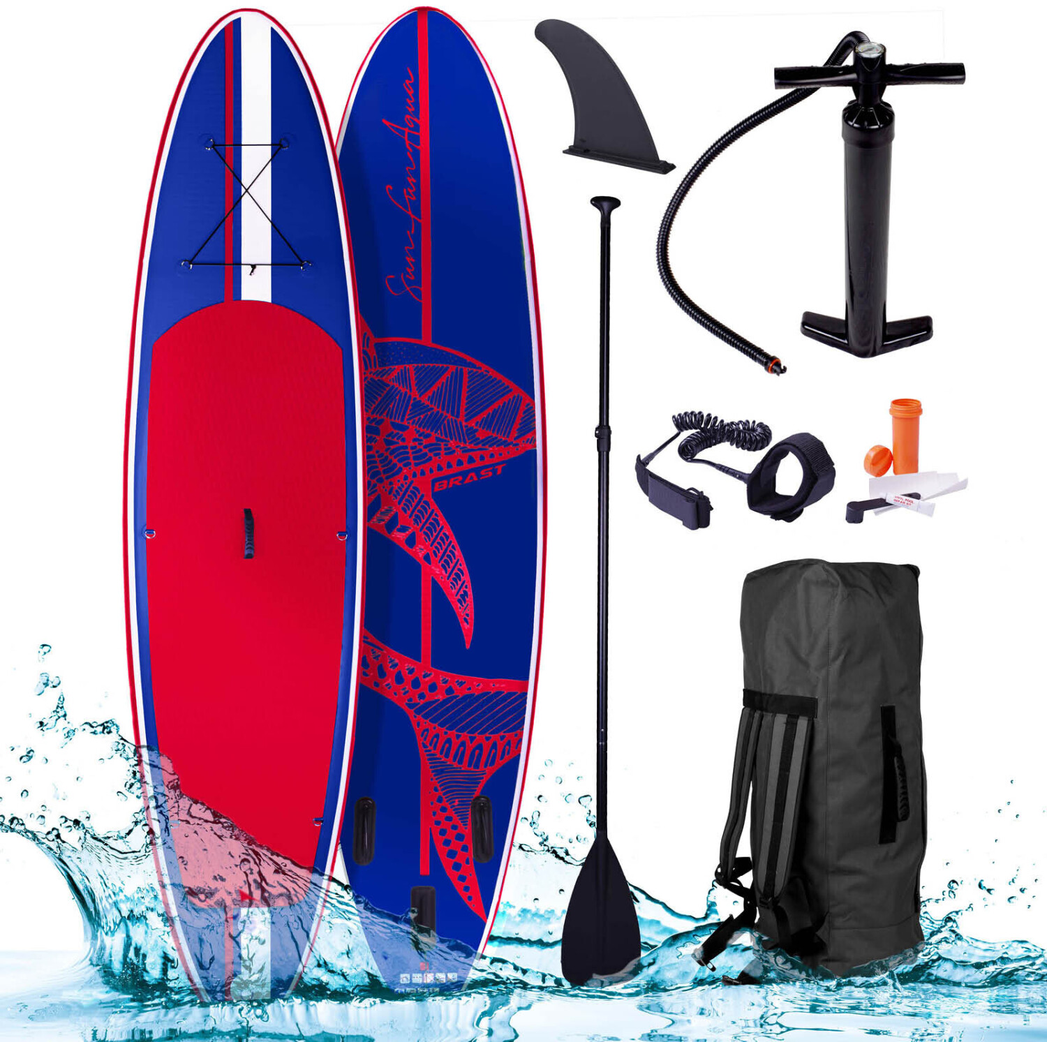 Brast SUP Board SHARK 320blue/red