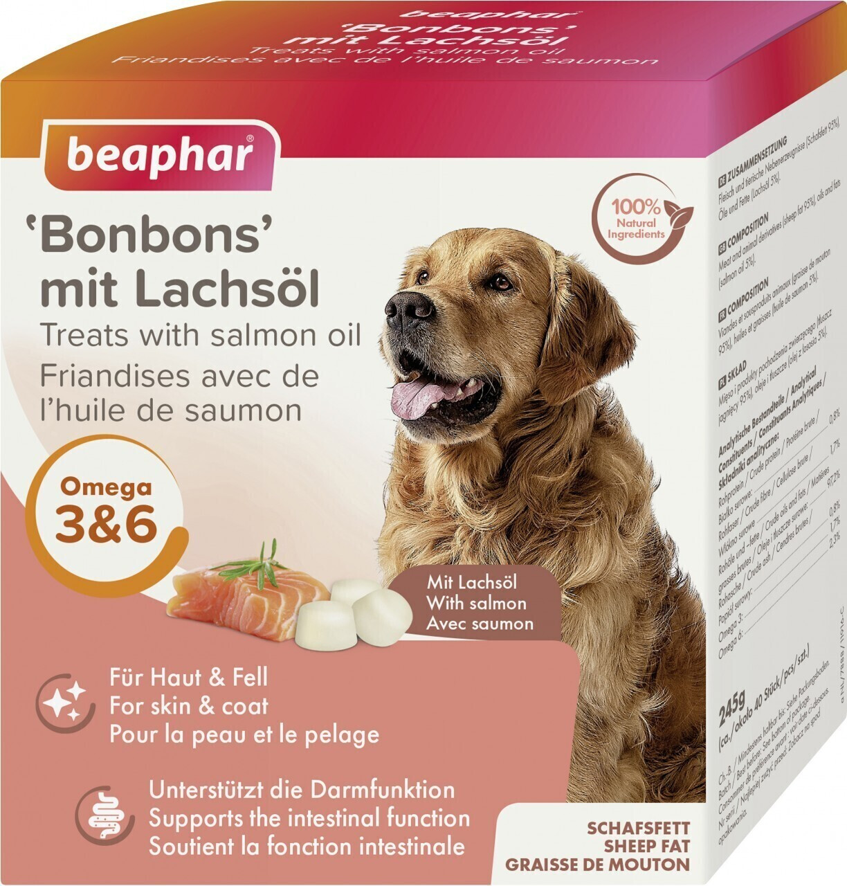 Beaphar Bonbon for dogs 245g with salmon oil