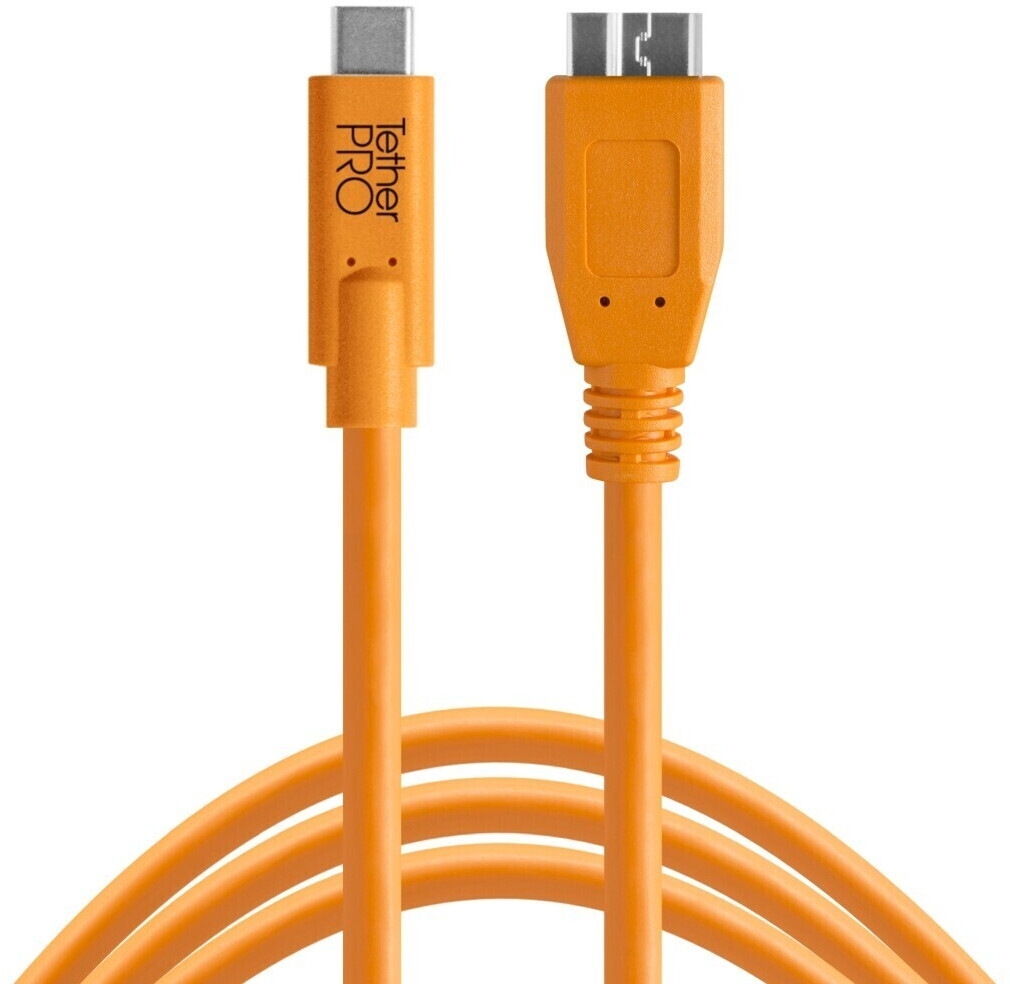 Photos - Cable (video, audio, USB) Tether Tools TetherPro USB-C to USB 3.0 Micro-B 4,6m orange 