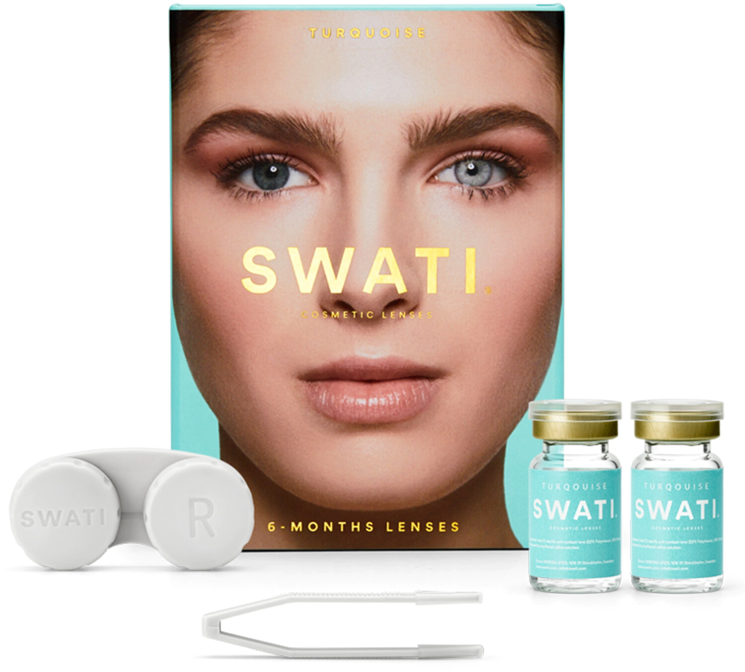 Swati Coloured Contact Lenses 6 Months turquoise (2 pcs)