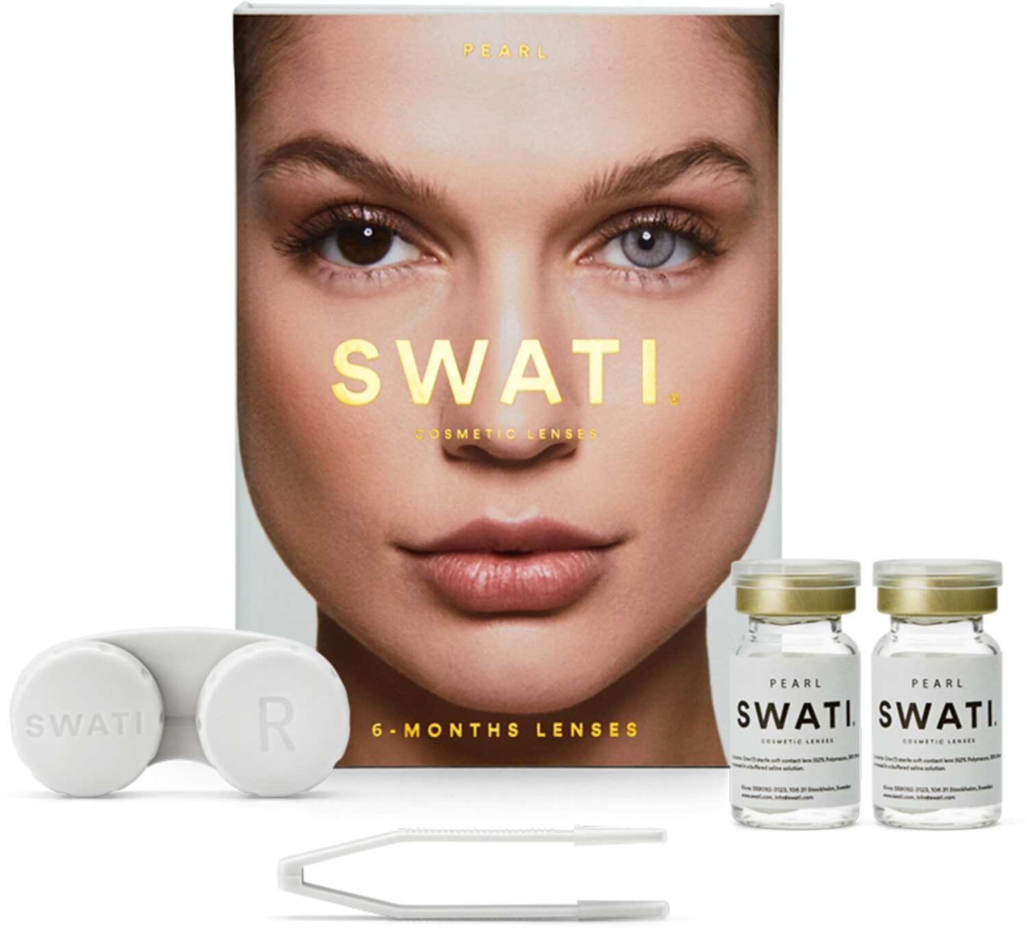 Swati Coloured Contact Lenses 6 Months pearl (2 pcs)