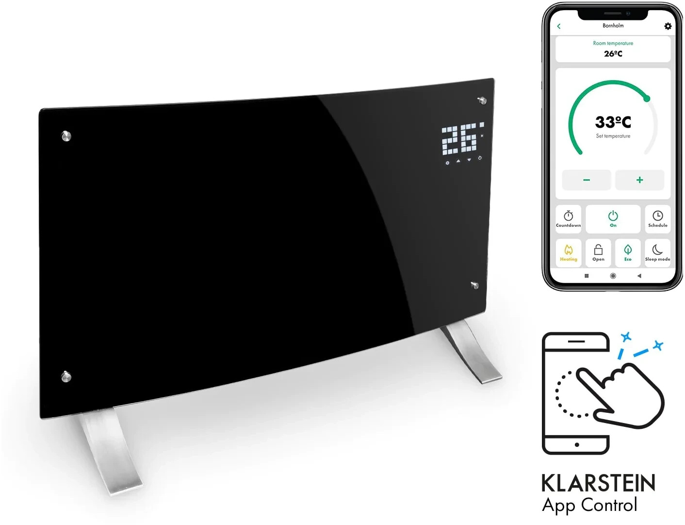 Klarstein Bornholm Curved Smart 2000W Black