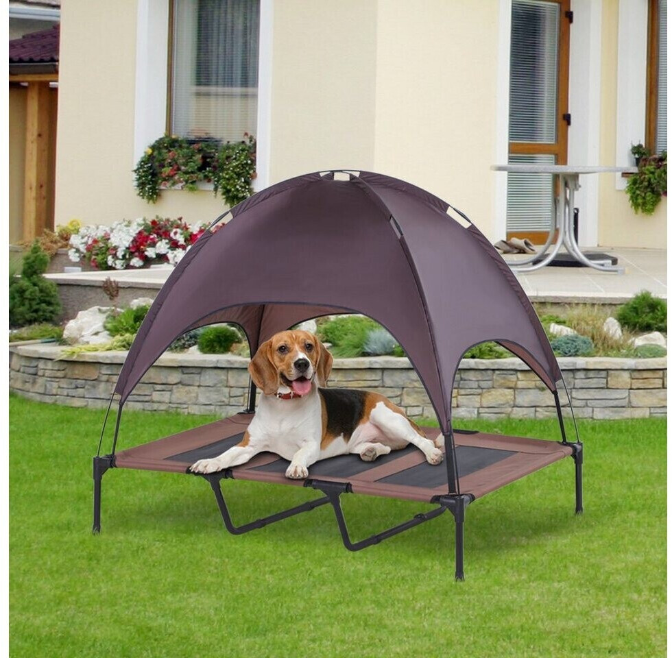 Pawhut Lit pour chien 122x92x108 brown/black Pawhut Lit pour chien 122x92x108 brown/black