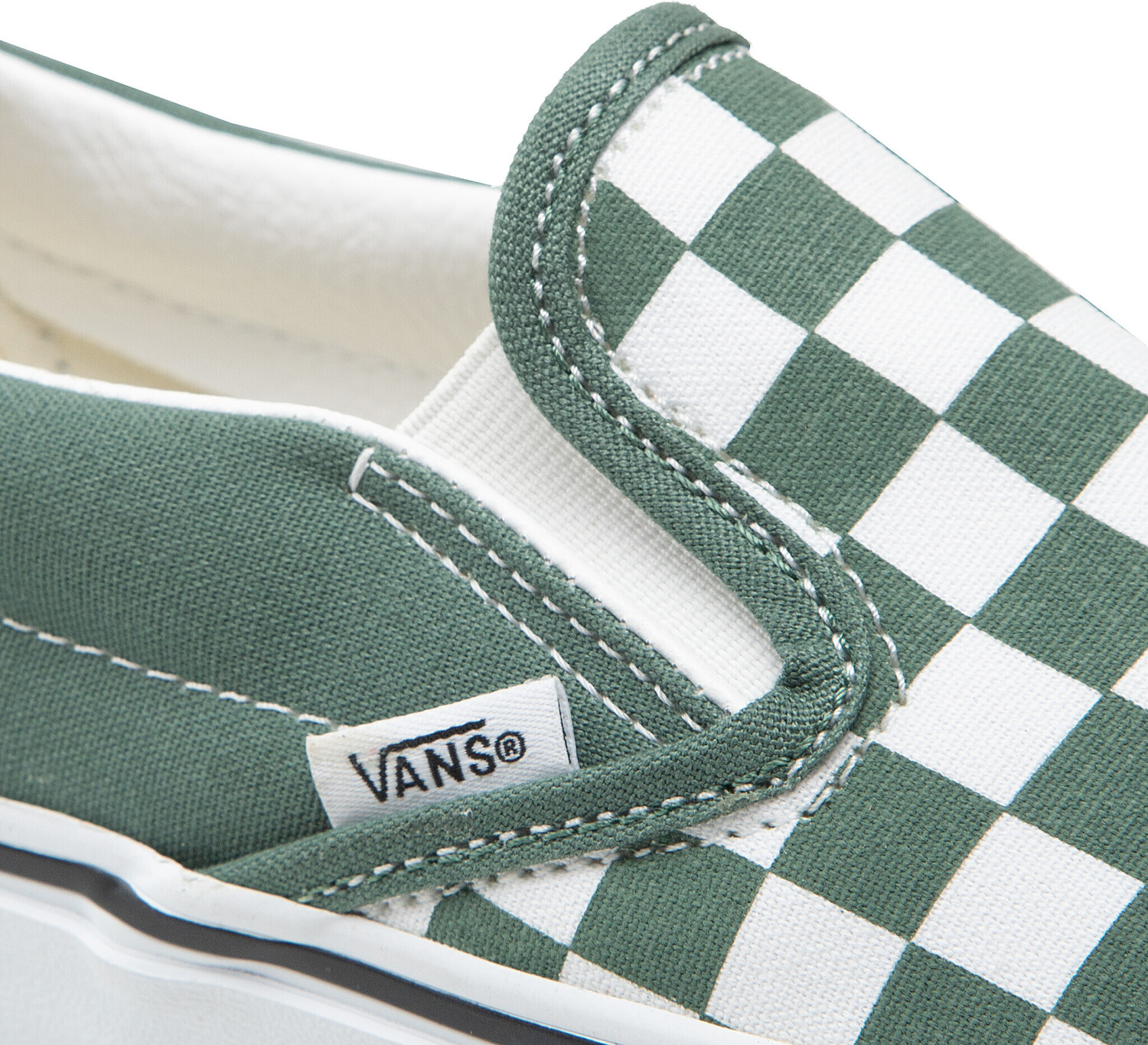 Forest green checkered vans sale