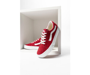 Red and white shop high top vans