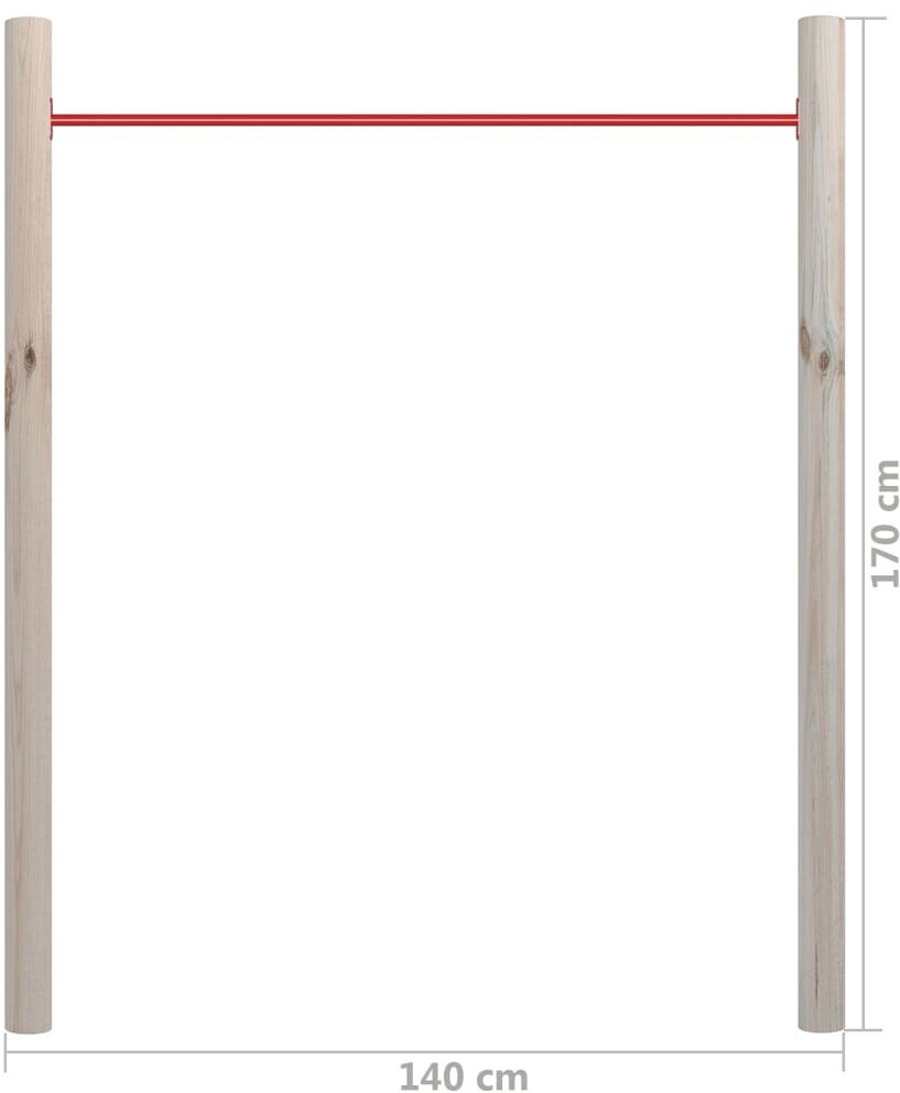 vidaXL Garden horizontal bar (140 x 170 cm)