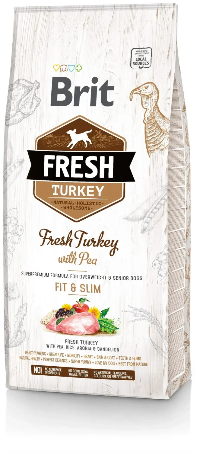 Brit Dog Fit&Slim Fresh Turkey with Pea dry food 12kg