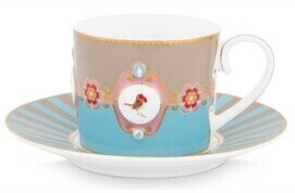 PiP Studio Pip Studio Love Birds Blue Khaki 200ml (6 pcs.)
