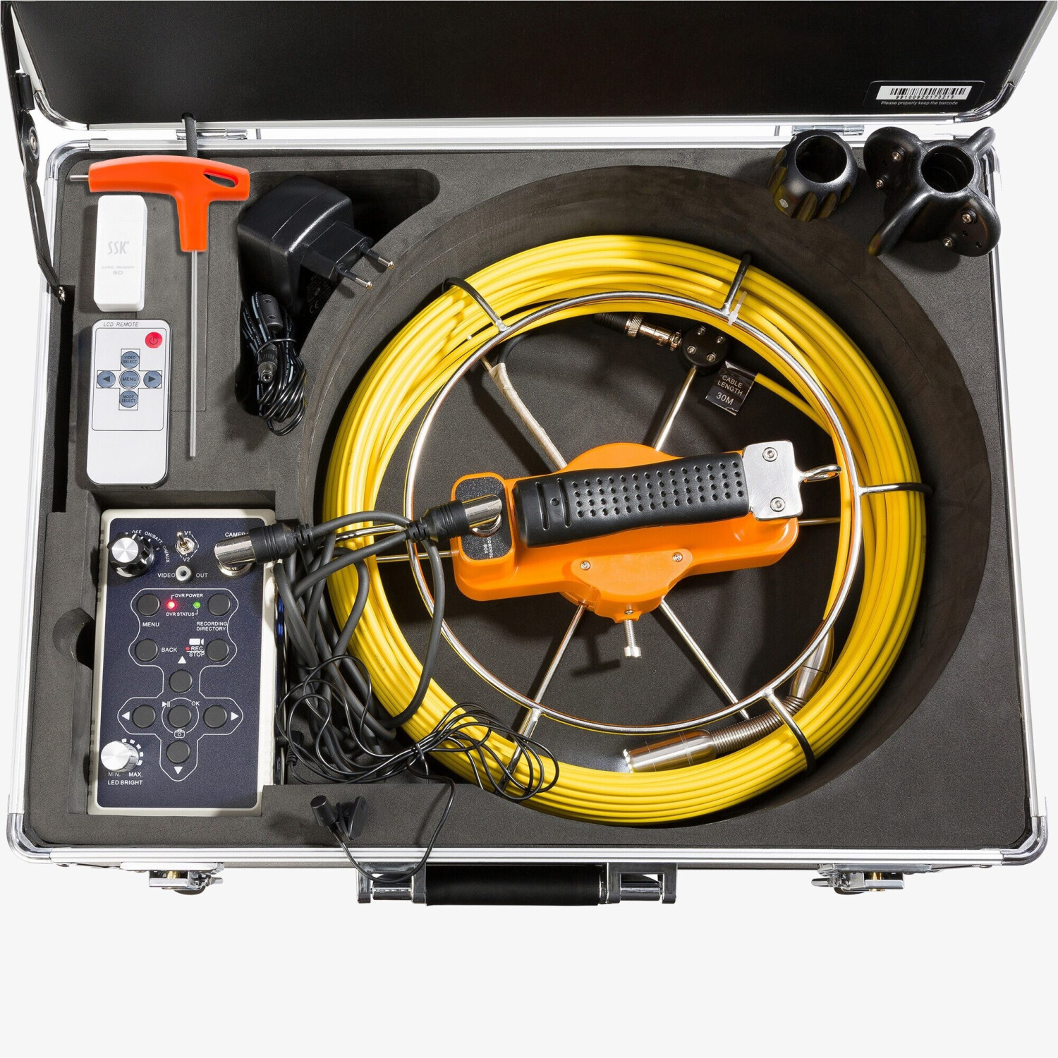 AREBOS Endoskop, Kanalkamera, 30 m, mit USB Anschluss, IP68 Wasserdicht, Rohrkamera, Mehrfarbig