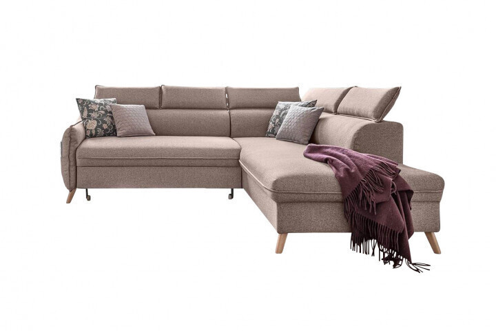 Bobochic Canapé d'angle L droit Marius beige