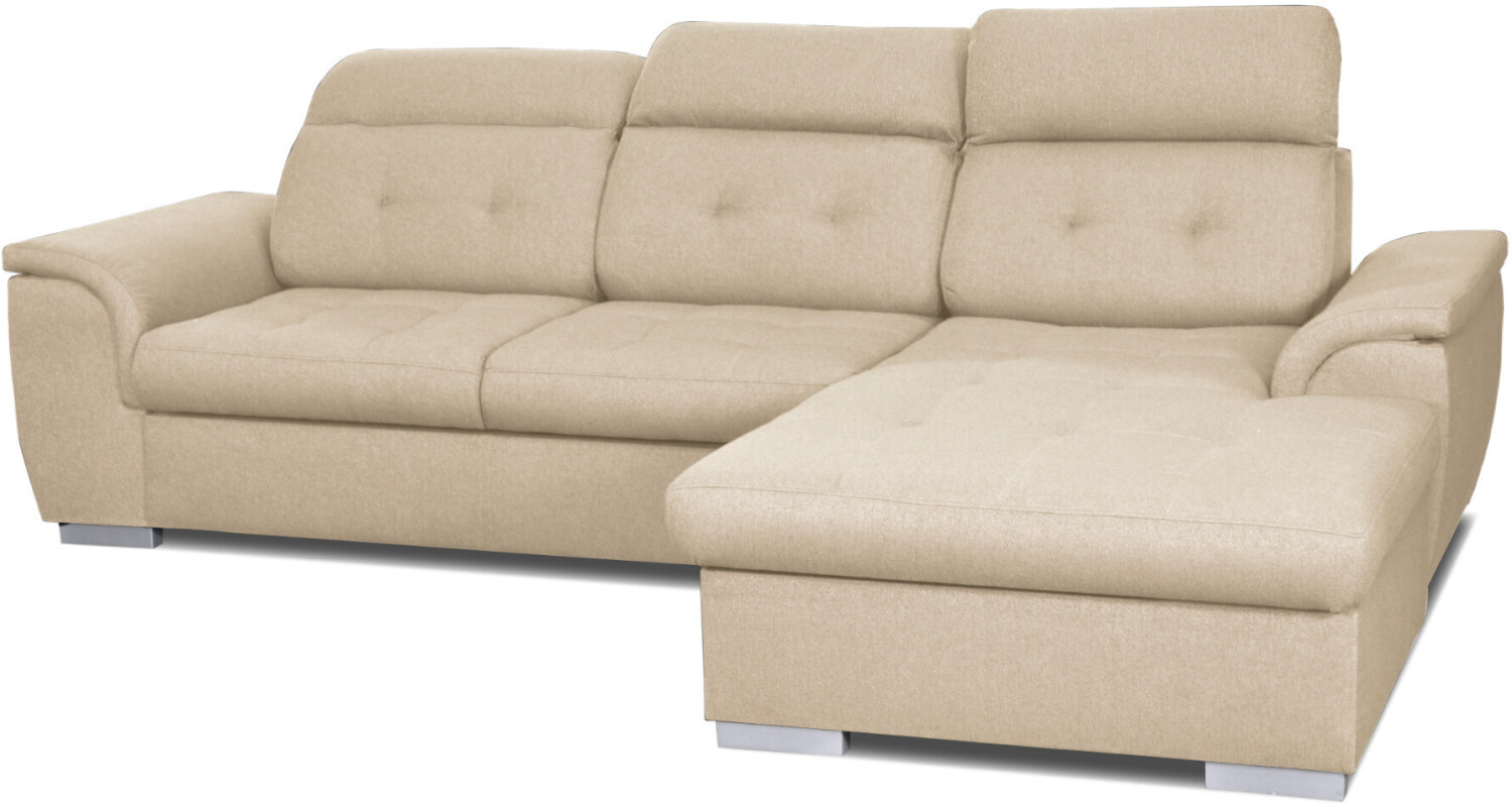 Best mobilier Canapé d'angle droit Eden beige