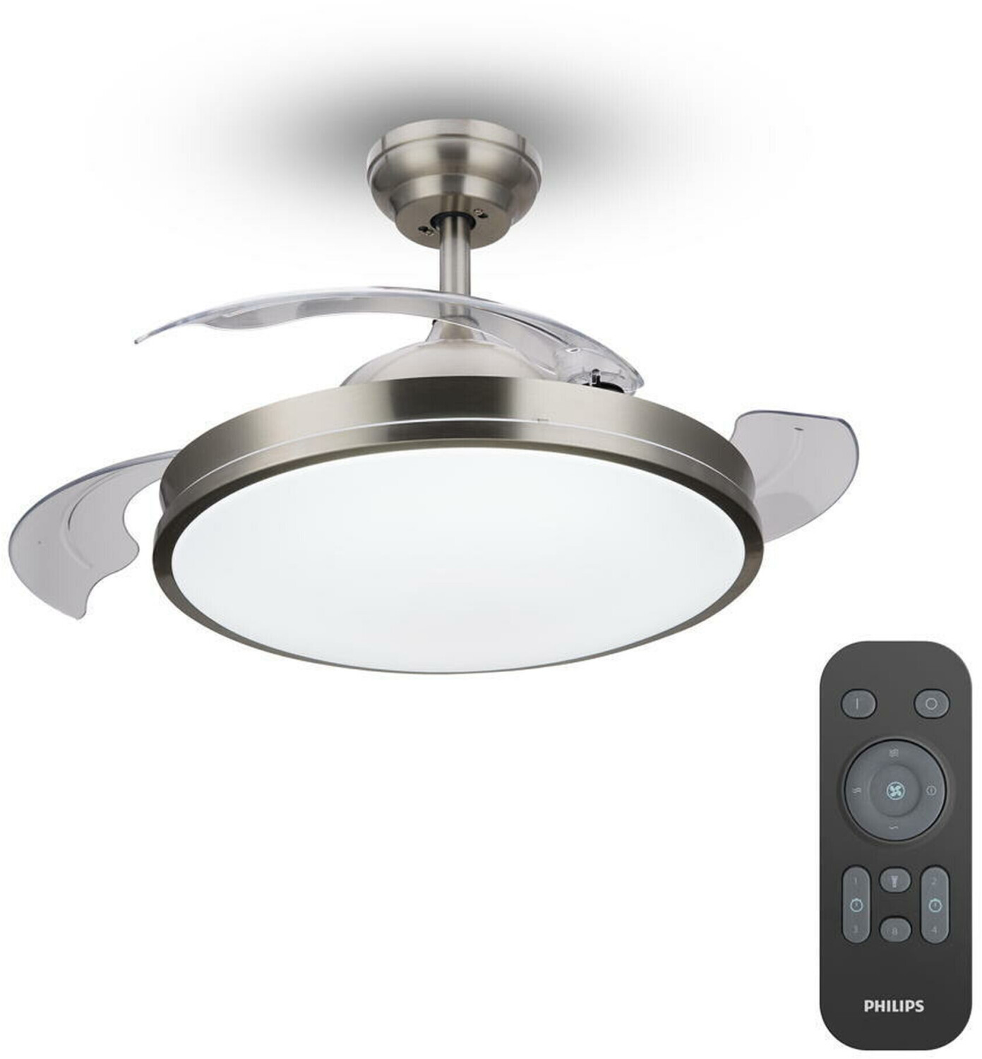 Philips Atlas DC Fan ceiling 28W+35W TW Nickel