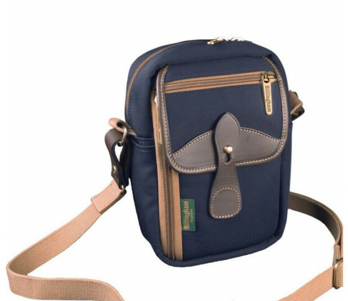 Photos - Camera Bag Billingham Airline Stowaway Navy Canvas/Chocolate Leather 