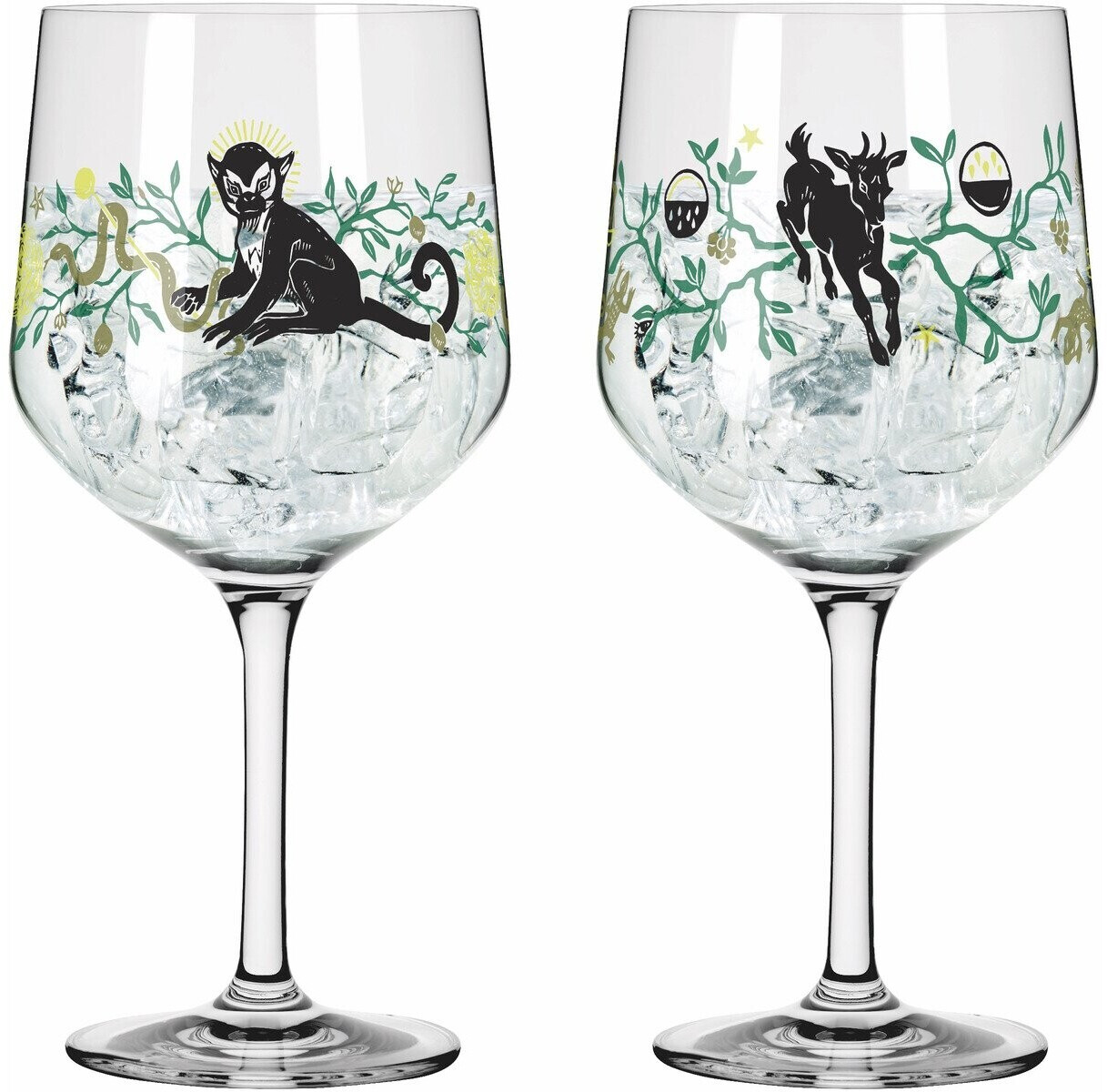 Dekomiro Set 2 Bicchieri Da Gin Ritzenhoff - Primavera 2020, Karin Rytter, Con Panno Per Vetri - 2
